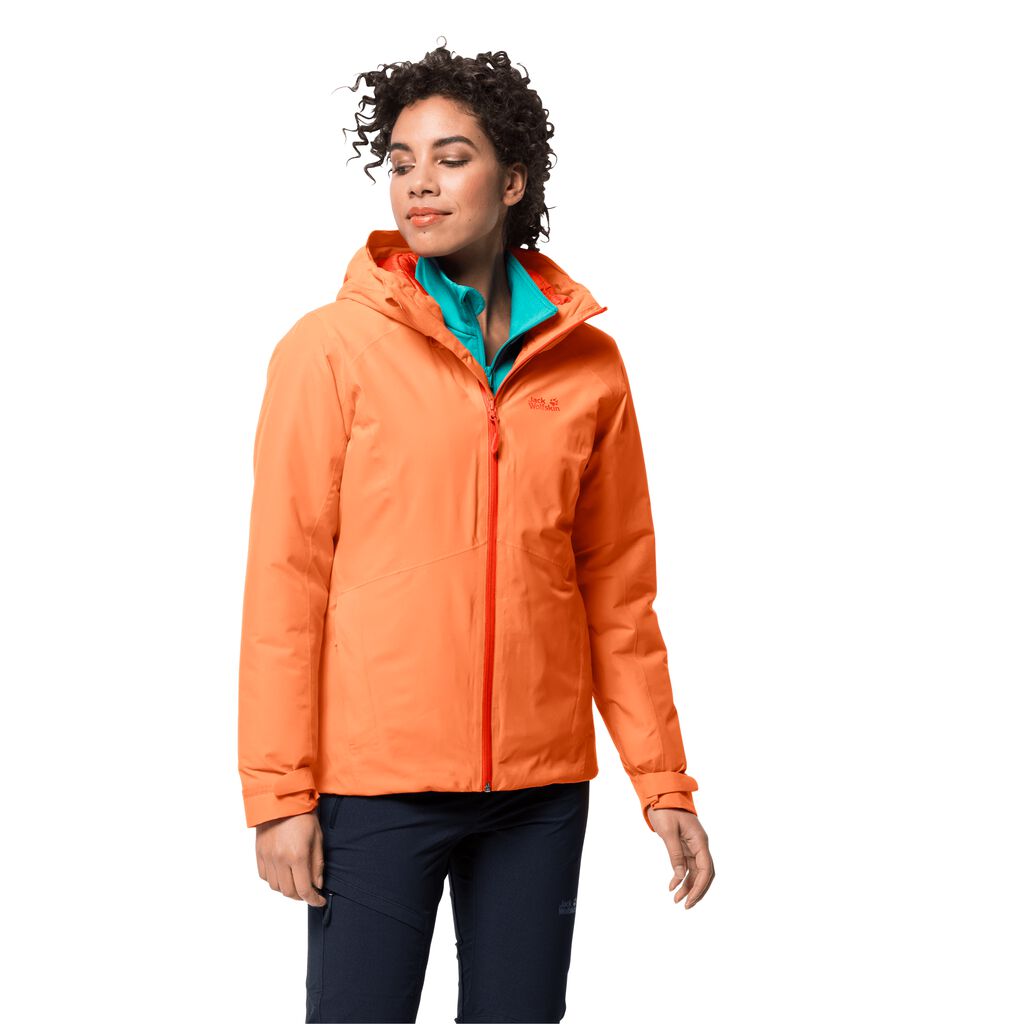 Jack Wolfskin ARGON STORM Női Vízálló Kabát Narancssárga - WMRJYK-792